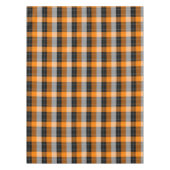 Zwarte ,oranje tartan / plaid patroontafeldoek tafelkleed (Voorkant)