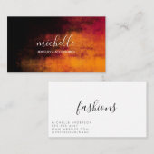 Zwarte Oranje Textuur Achtergrond Visitekaartje (Voorkant / Achterkant)