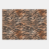 Zwarte Oranje tijgerafdrukken Inpakpapier Vel (Voorkant 2)