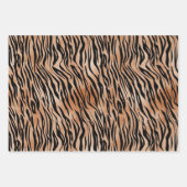 Zwarte Oranje tijgerafdrukken Inpakpapier Vel (Voorkant)