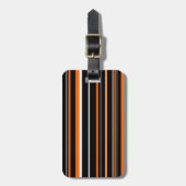 Zwarte, oranje, witte barcode streep bagagelabel (Voorkant verticaal)