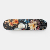 zwarte orchidee persoonlijk skateboard (Horizontaal)