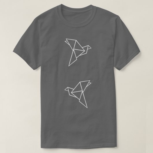 zwarte origami t-shirt (Design voorkant)