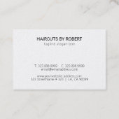 Zwarte ornamenten haarsnit logo visitekaartje (Achterkant)