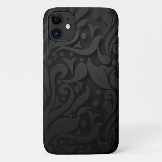zwarte ornamenten textuur Hoesje-Mate Barely Daar Case-Mate iPhone Case (Achterkant)