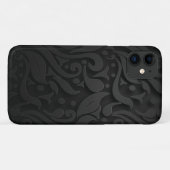zwarte ornamenten textuur Hoesje-Mate Barely Daar Case-Mate iPhone Case (Achterkant (horizontaal))