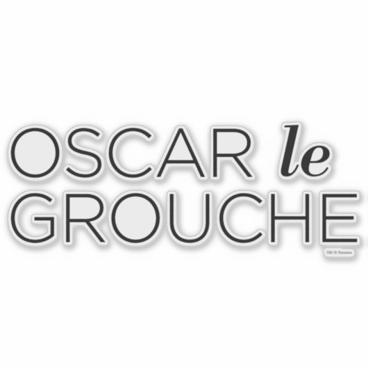 Zwarte Oscar le Grouche Sticker (Voorkant)