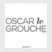 Zwarte Oscar le Grouche Sticker (Vel)