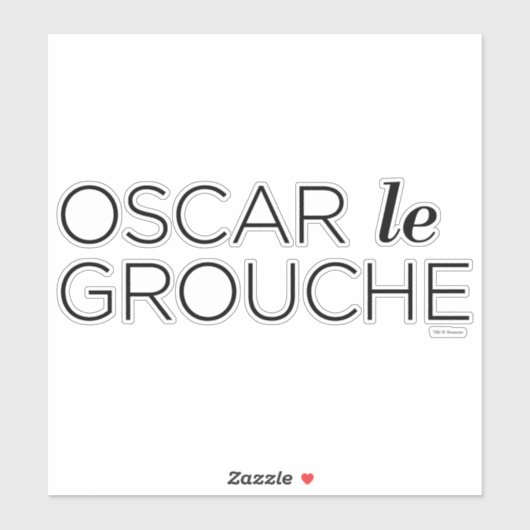 Zwarte Oscar le Grouche Sticker (Vel)