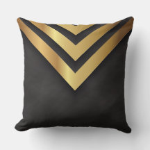 Zwarte Oude Gouden Metalen Pijl Kussen
