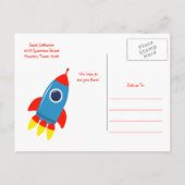 Zwarte Outer Space UFO Baby shower Briefkaart (Achterkant)
