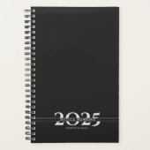 Zwarte overlappende tekst Gesplitst jaar per week Planner (Voorkant)