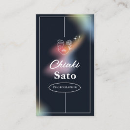 Zwarte overlay minimalistische fotograaf visitekaartje