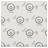 Zwarte Overzicht Happy Ham Logo en de Stof van het (Swatch)
