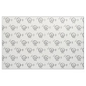 Zwarte Overzicht Happy Ham Logo en de Stof van het (Fat Quarter)