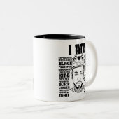 Zwarte pa Melanin Christelijk Man trouwe Believer Tweekleurige Koffiemok (Voorkant rechts)