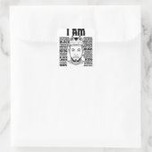 Zwarte pa Melanin Christelijk Man trouwe Bruh Vierkante Sticker (Tas)