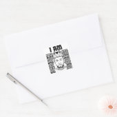 Zwarte pa Melanin Christelijk Man trouwe Bruh Vierkante Sticker (Envelop)