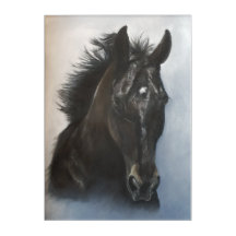 Zwarte Paard Acryl Kunstwerk