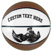 Zwarte Paard Basketbal met aangepaste tekst (Voorkant)