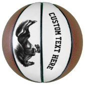 Zwarte Paard Basketbal met aangepaste tekst (Verticaal)