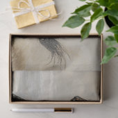 Zwarte Paard dat op het Strand Rent Decoupage Tissuepapier (Geschenk)