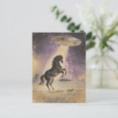Zwarte Paard en UFO Briefkaart (Staand voorkant)