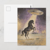 Zwarte Paard en UFO Briefkaart (Voorkant / Achterkant)