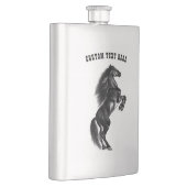 Zwarte Paard Flask Gift met aangepaste tekst Flacon (Rechts)