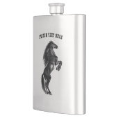 Zwarte Paard Flask Gift met aangepaste tekst Flacon (Links)