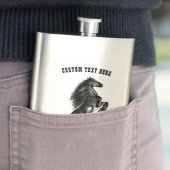 Zwarte Paard Flask Gift met aangepaste tekst Flacon (Voorbeeld)
