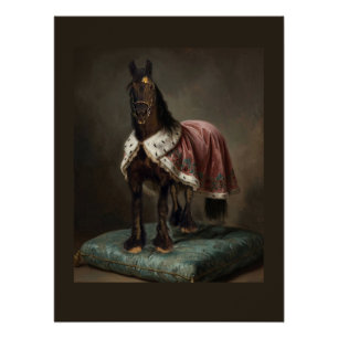 Zwarte Paard Friese - Poster