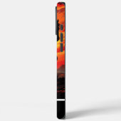 Zwarte paard galop bij vurige zonsondergang Case-Mate iPhone case (Achterkant / Links)