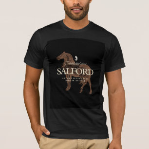 Zwarte Paard Grafische T-Shirt   Krachtige Streetw