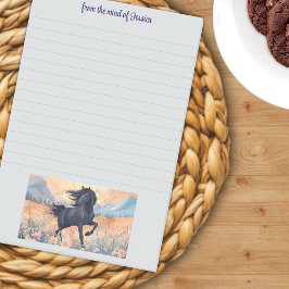 Zwarte Paard Meisje Wildflower gepersonaliseerde s Post-it® Notes