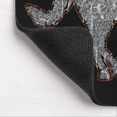 zwarte paard muismat (Hoek)