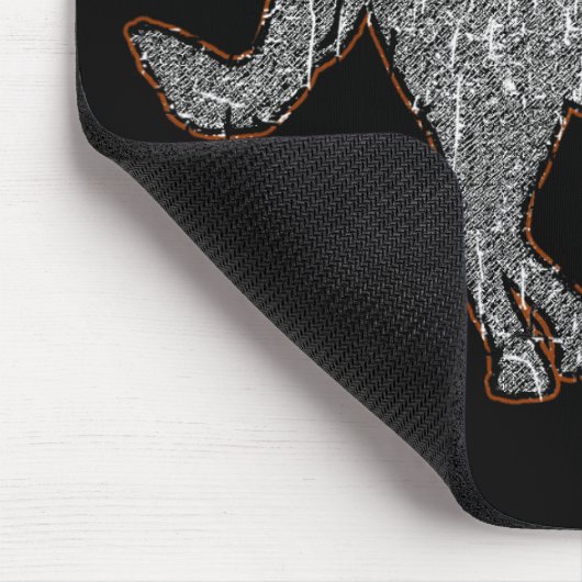 zwarte paard muismat (Hoek)