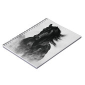 Zwarte paard notitieboek (Linkerzijde)