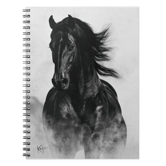 Zwarte paard notitieboek (Voorkant)