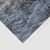 Zwarte Paard Snowy Landschap Schilderachtig Decoup Tissuepapier (Detail)