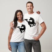 zwarte paard t-shirt (Unisex)