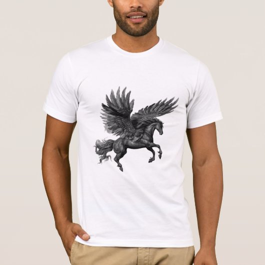 zwarte paard t-shirt (Voorkant)