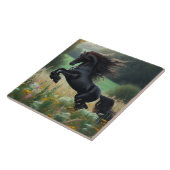 Zwarte Paard Tegeltje (Zijkant)