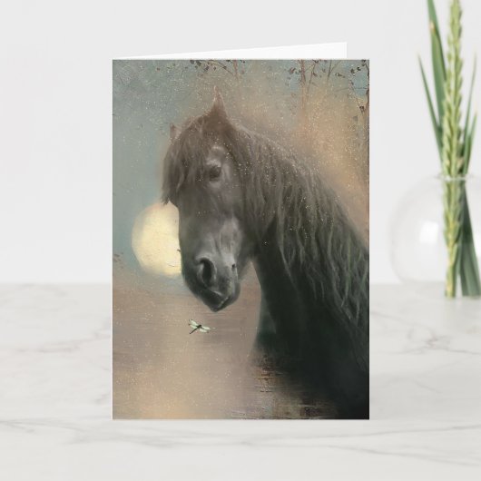 Zwarte Paard - Wenskaart Bedankkaart (Voorkant)