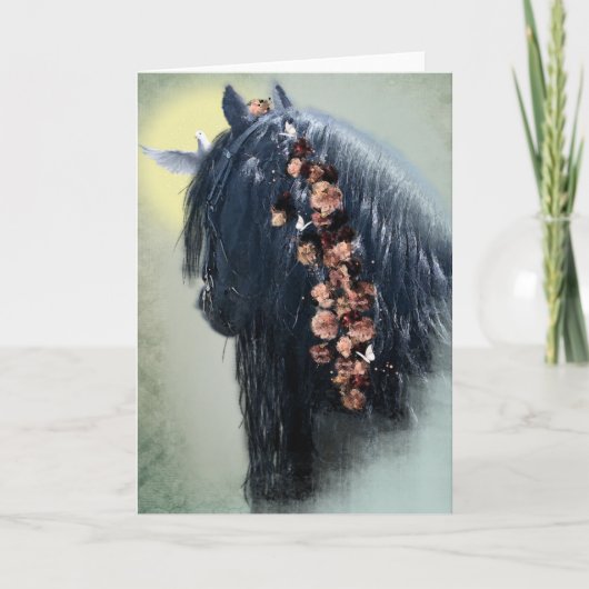 Zwarte Paard - Wenskaart Bedankkaart (Voorkant)