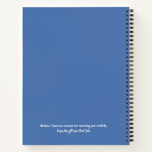 Zwarte Paard Wildflower Meisjes Roze Paarse Kinder Notitieboek (Achterkant)