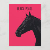 Zwarte paarden briefkaart (Voorkant)
