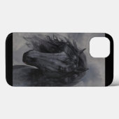 Zwarte paarden Case-Mate iPhone case (Achterkant (horizontaal))