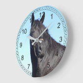 Zwarte paarden en de blauwe hemel grote klok (Hoek)