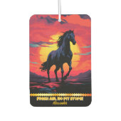 Zwarte paarden galopperen bij zonsondergang door b luchtverfrisser (Voorkant)